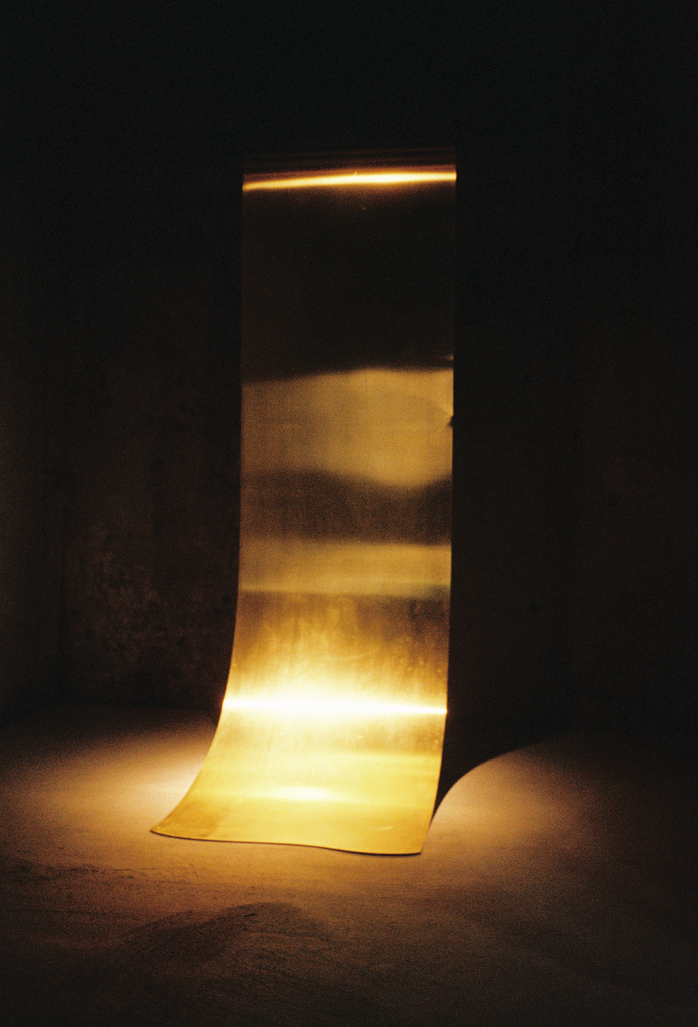 Brass instrument by Andrius Arutiunian which resonates and sounds in the space